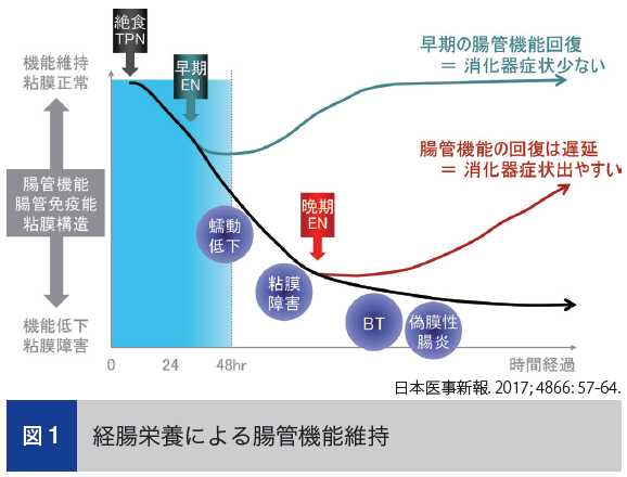 図1 経腸栄養による腸管機能維持