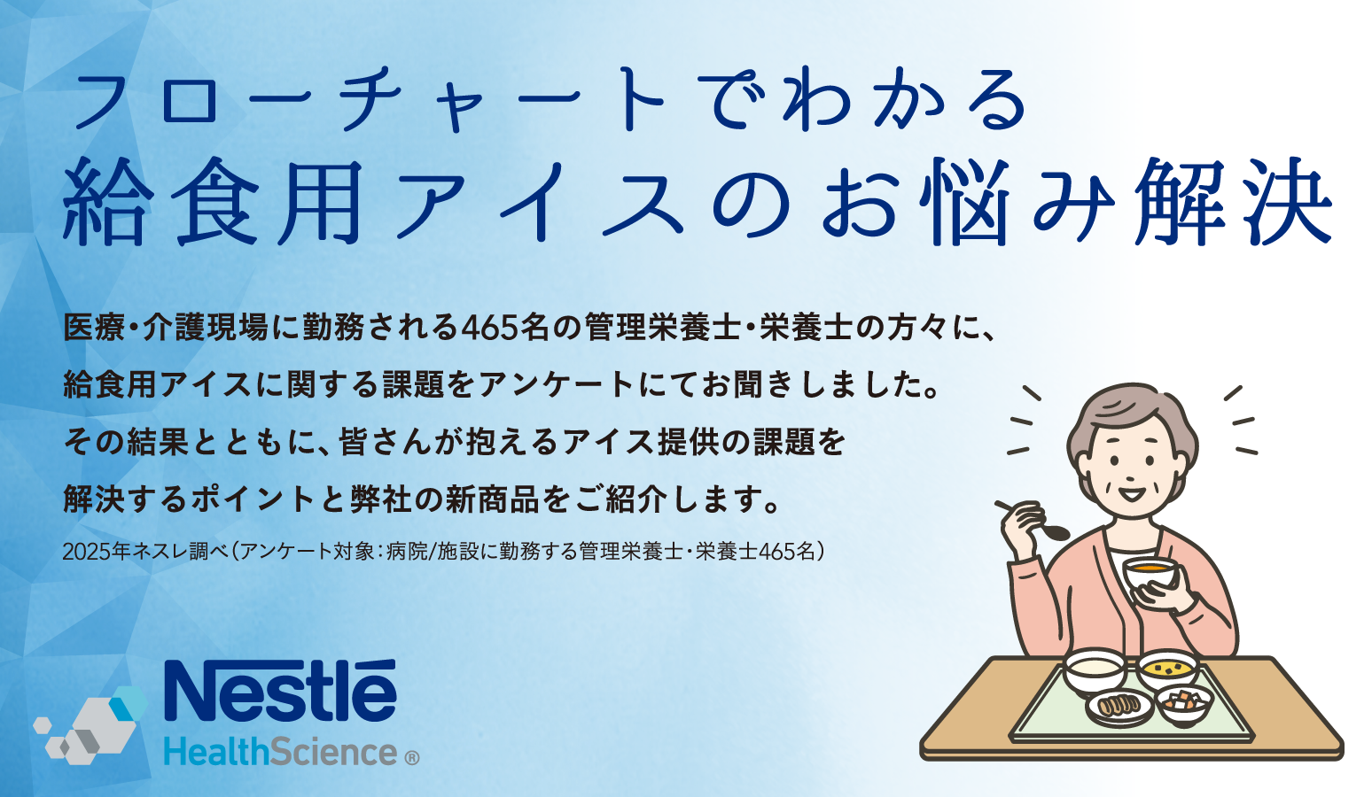 「アイソカル® クリア アイス」給食向け提案
